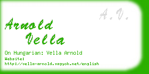 arnold vella business card